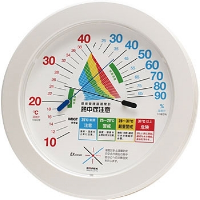 エンペックス気象計(jì) TM-2482W WBGT指數(shù)標(biāo)記環(huán)境管理溫?濕度計(jì)“中暑注意”