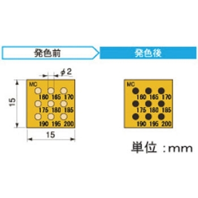 アセイ工業(yè) 9MC160 半導(dǎo)體示溫標(biāo)簽9溫顯示類型