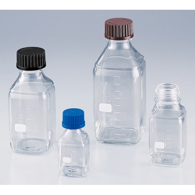 DURAN 017230-1002A 白色方形旋口瓶 （DURANR）ねじ口瓶角型白 SCREW-TOP BOTTLE 1-8870-25