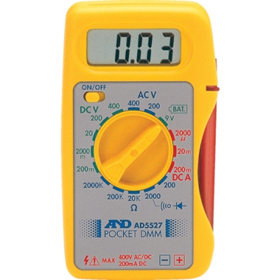 AND 艾安得  AD5527數字多表通用小型導通測試功能黃色