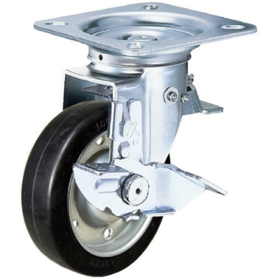 HAMMER CASTER 錘牌 腳輪 410F0SWRB125-鏈球方向限制SP付寬幅橡膠B車(chē)